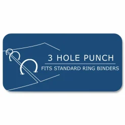 Roaring Spring Loose Leaf Paper, 8.5 x 11, 3-Hole Punched, College Rule, White, 200 Sheets/Pack, 12 Packs/Carton