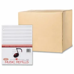 Roaring Spring Music Filler Paper, 3-Hole Punched, 8.5 x 11, Music Transcription Format, 20 Sheets/Pack, 24 Packs/Carton