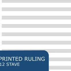 Roaring Spring Music Filler Paper, 3-Hole Punched, 8.5 x 11, Music Transcription Format, 20 Sheets/Pack, 24 Packs/Carton
