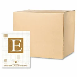 Roaring Spring Engineer Pad, Quadrille Rule (5 sq/in), (100) Buff 8.5 x 11 Sheets, 24/Carton