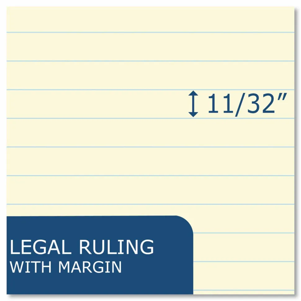 Roaring Spring EnviroShades Legal Notepads, Wide/Legal Rule, (50) Assorted Color 8.5 x 11 Sheets, 36/Carton
