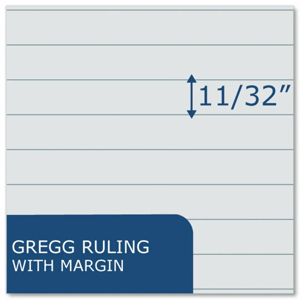 Roaring Spring Enviroshades Steno Books, 6" x 9", Gregg Ruled, 80 Sheets Per Pad, 30% Recycled, Gray, Pack Of 4