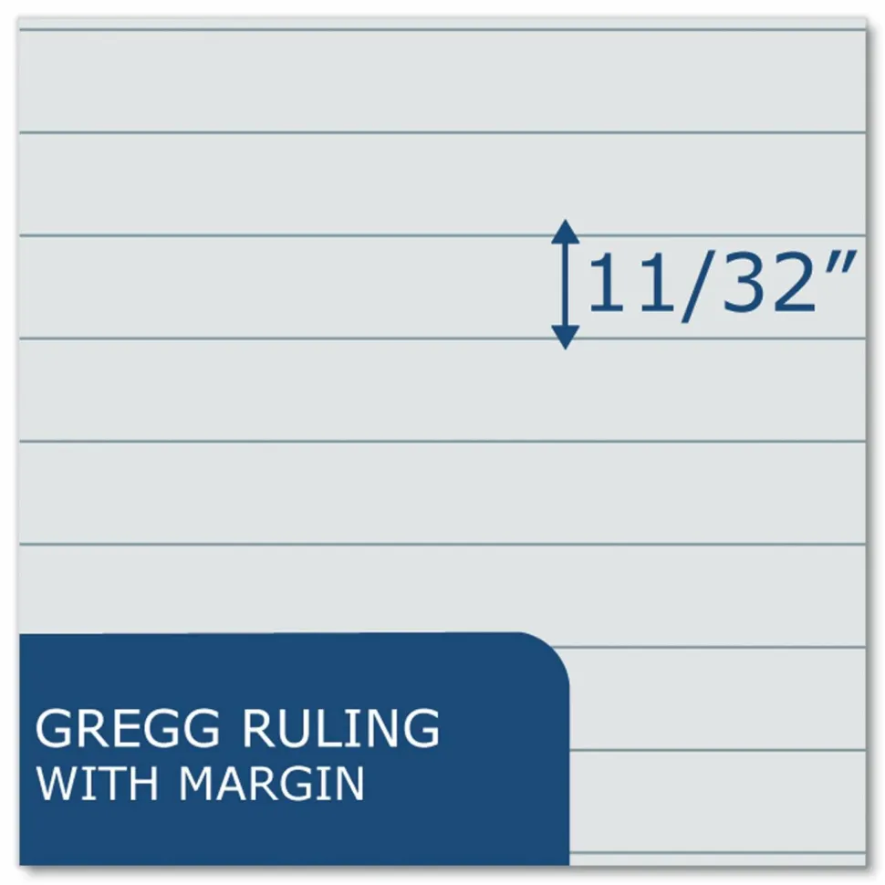 Roaring Spring EnviroShades Steno Pad, White Cover, Gregg Rule, (80) Assorted Color 6 x 9 Sheets, 24/Carton