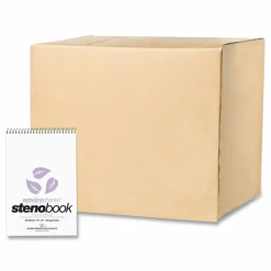 Roaring Spring EnviroShades Steno Pad, White Cover, Gregg Rule, (80) Orchid 6 x 9 Sheets, 24/Carton