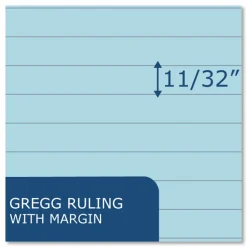 Roaring Spring EnviroShades Steno Pad, White Cover, Gregg Rule, (80) Blue 6 x 9 Sheets, 24/Carton