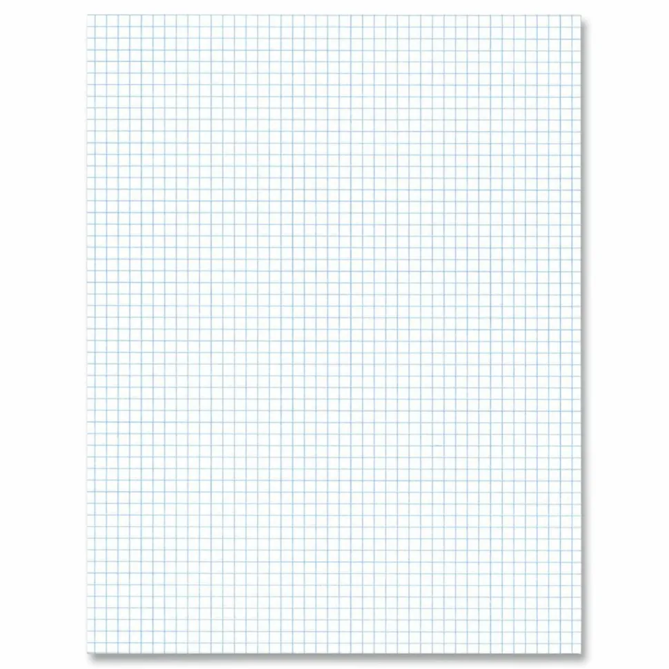 Roaring Spring Gummed Pad, Quadrille Rule (5 sq/in), (50) White 8.5 x 11 Sheets, 72/Carton