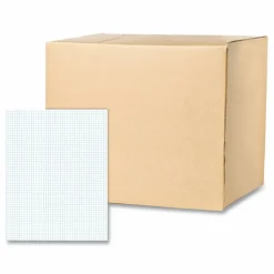 Roaring Spring Gummed Pad, Quadrille Rule (5 sq/in), (50) White 8.5 x 11 Sheets, 72/Carton