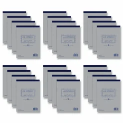 Roaring Spring Lab and Science Two-Part Carbonless Notepad, Quadrille Rule (4 sq/in), Gray Cover, (50) White/Blue 8.5 x 11 Sets, 24/Carton