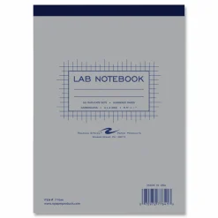 Roaring Spring Lab and Science Two-Part Carbonless Notepad, Quadrille Rule (4 sq/in), Gray Cover, (50) White/Blue 8.5 x 11 Sets, 24/Carton