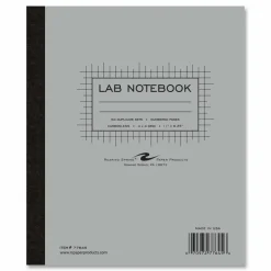Roaring Spring Lab and Science Two-Part Carbonless Notebook, Quadrille Rule (4 sq/in), Gray Cover, (50) 11 x 9.25 Sheets, 12/Carton