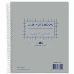 Roaring Spring Lab and Science Two-Part Carbonless Notebook, Quadrille Rule (4 sq/in), Gray Cover, (50) 11 x 9 Sheets, 12/Carton
