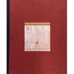 Roaring Spring Lab and Science Numbered Notebook, Quadrille Rule (4 sq/in), Red Cover, (76) 11.75 x 9.25 Sheets, 24/Carton