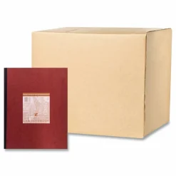 Roaring Spring Lab and Science Numbered Notebook, Quadrille Rule (4 sq/in), Red Cover, (76) 11.75 x 9.25 Sheets, 24/Carton