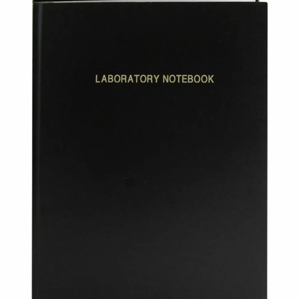 Roaring Spring Lab Research Notebook, 11 1/4" x 9 1/8", 4 x 4 Graph Print, 144 Pages (72 Sheets) , Black