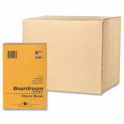 Roaring Spring Steno Pad, Brown Cover, Gregg Rule, (80) Green 6 x 9 Sheets, 72/Carton