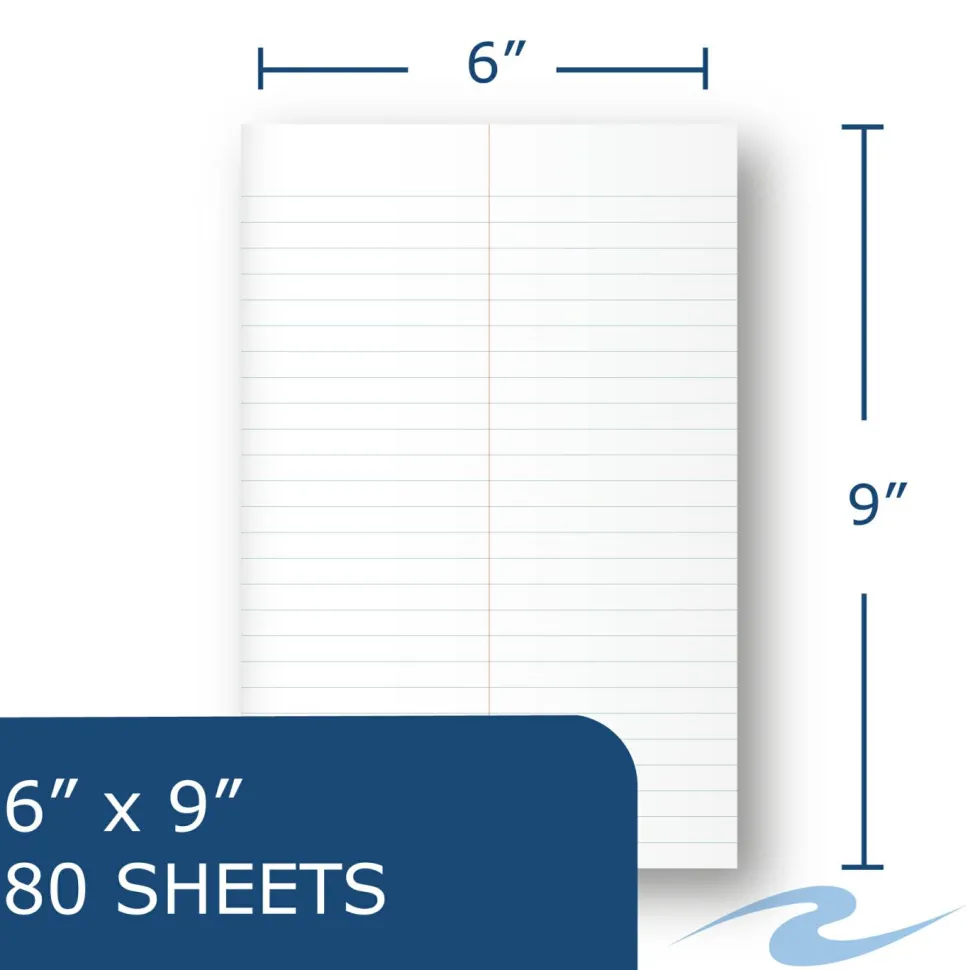Roaring Spring Steno Pad, Brown Cover, Gregg Rule, (80) White 6 x 9 Sheets, 72/Carton