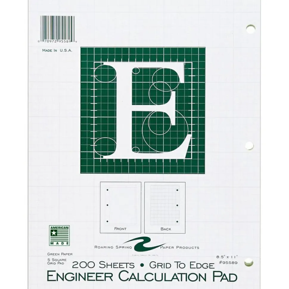 Roaring Spring 5x5 Grid Engineering Pad