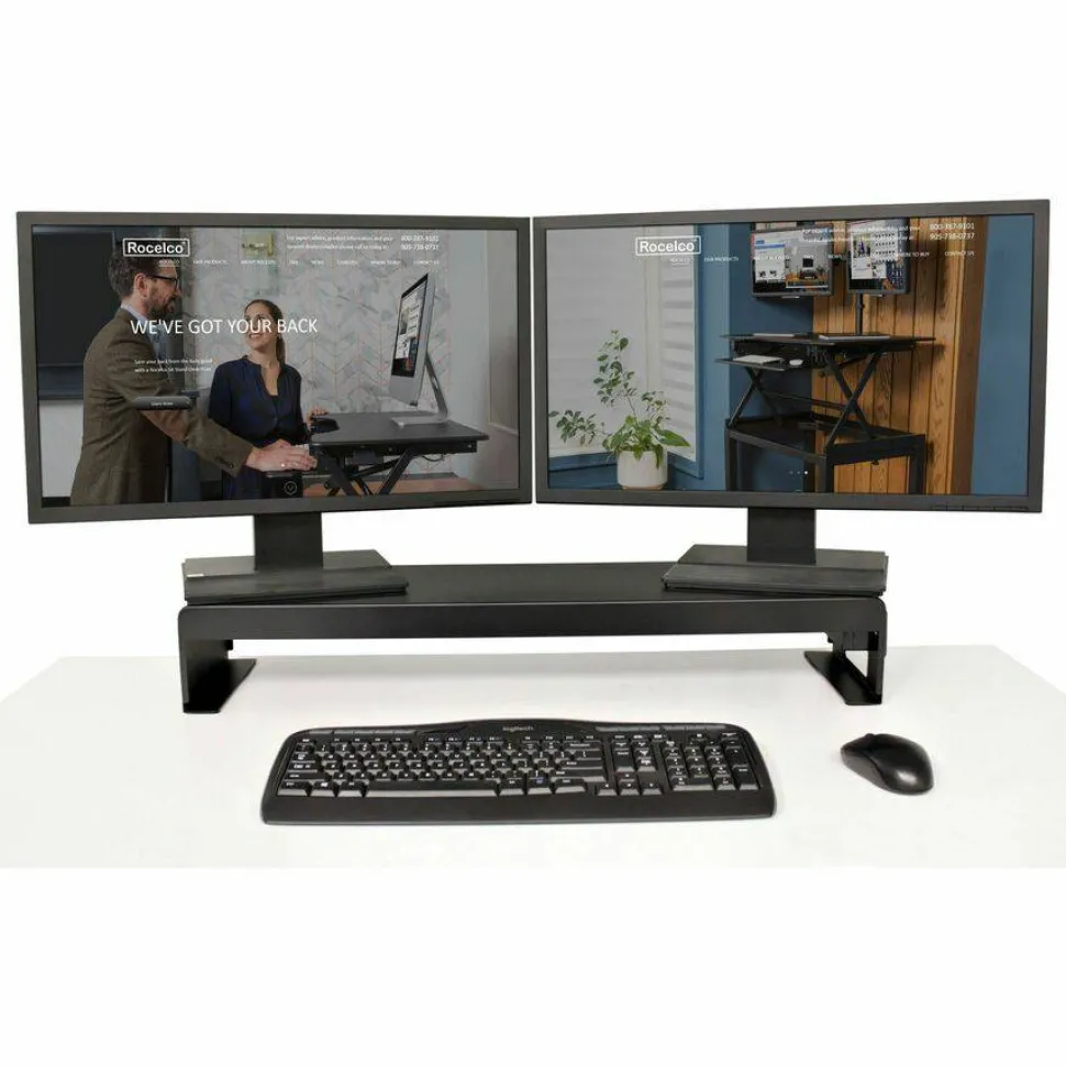 Rocelco Dual Monitor Stand AC-USB