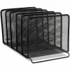 Rolodex Mesh Stacking Sorter, 5 Sections, Letter to Legal Size Files, 8.25" x 14.38" x 7.88", Black