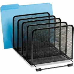 Rolodex Mesh Stacking Sorter, 5 Sections, Letter to Legal Size Files, 8.25