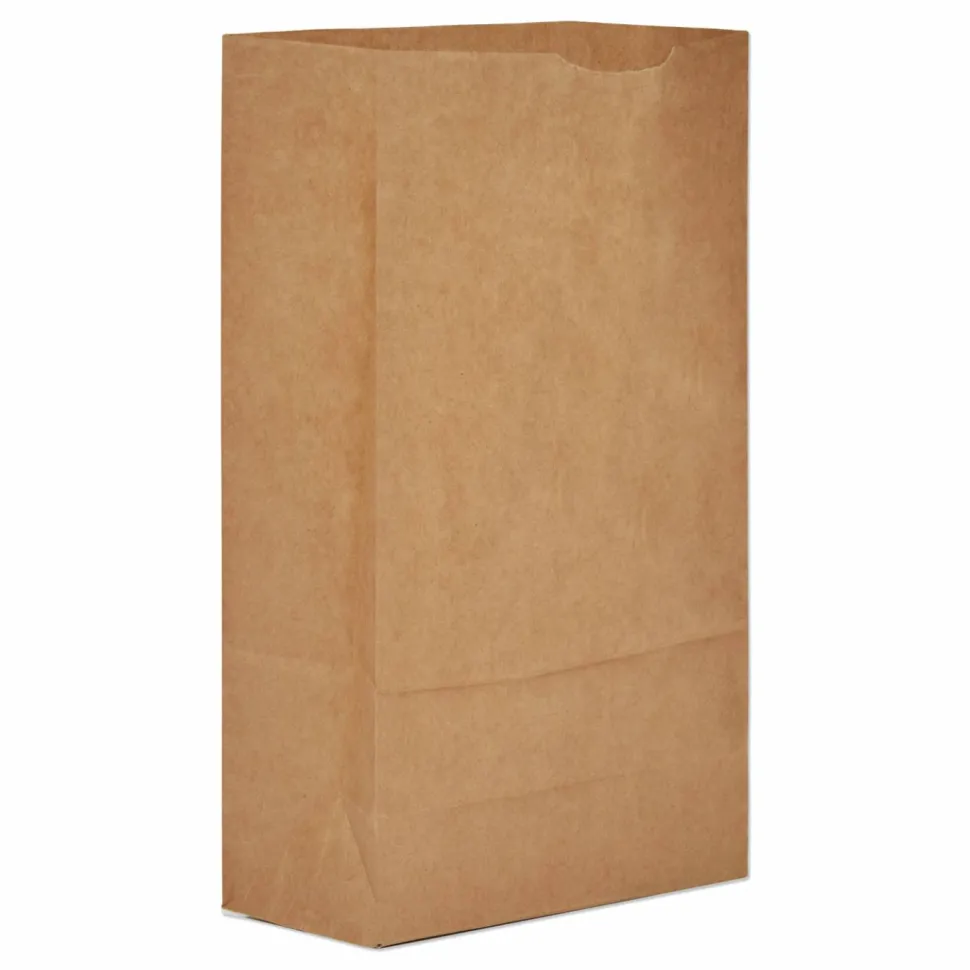 Ross & Wallace Paper Products Grocery Paper Bags, 6# Size, Extra-Heavy-Duty, 50# Basis Weight, 5.88" x 3.63" x 11", Kraft, 500/Bundle