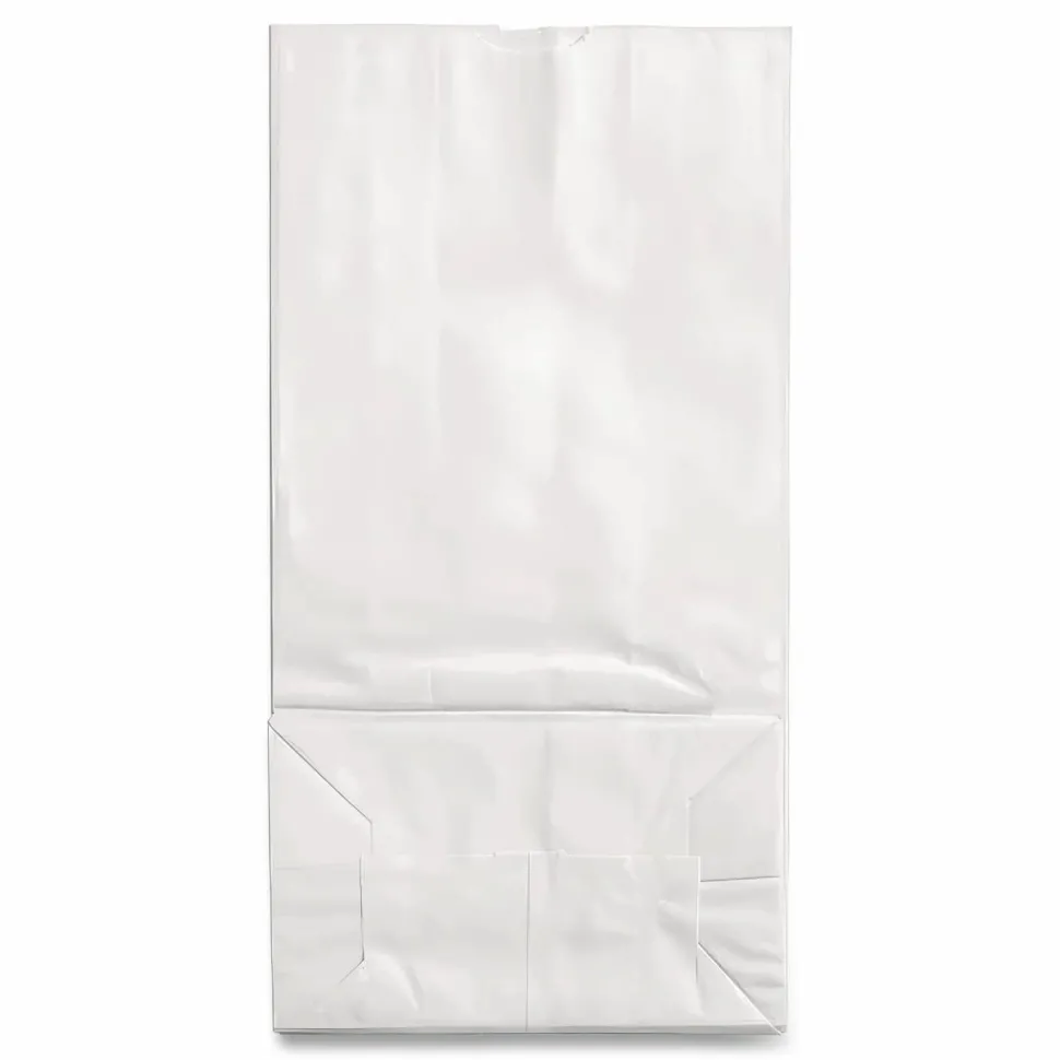 Ross & Wallace Paper Products Grocery Paper Bags, 12# Size, 40# Basis Weight, 7" x 4.38" x 13.75", White, 500/Bundle