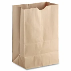 Ross & Wallace Paper Products Grocery Paper Bags, 1/8 BBL Squat Size, Heavy-Duty, 57# Basis Weight, 10.5