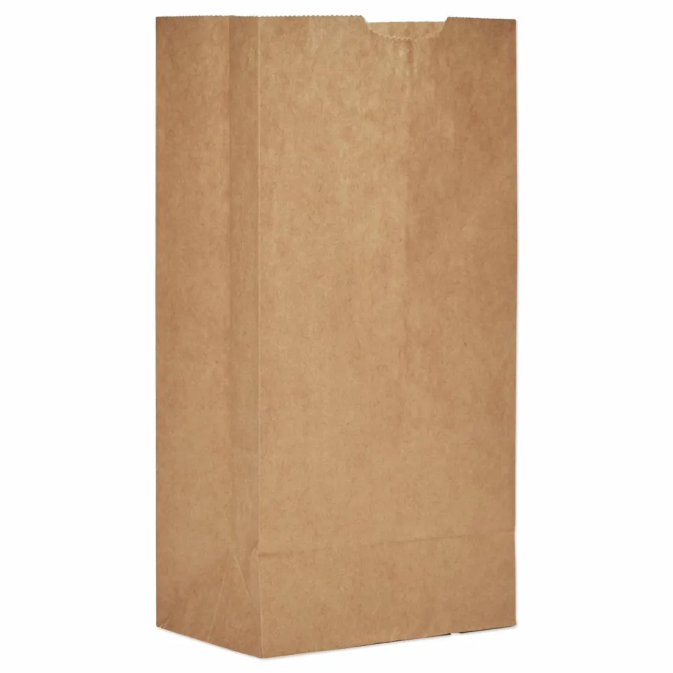 Ross & Wallace Paper Products Grocery Paper Bags, 4# Size, Extra-Heavy-Duty, 50# Basis Weight, 5" x 3.13" x 9.88", Kraft, 500/Bundle