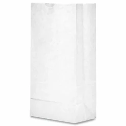 Ross & Wallace Paper Products Grocery Paper Bags, 8# Size, 35# Basis Weight, 6" x 3.88" x 12.5", White, 500/Bundle