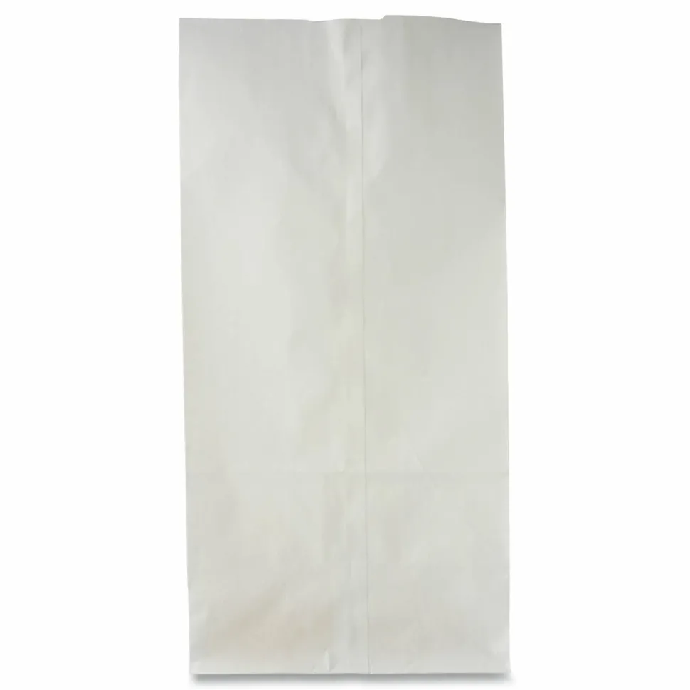Ross & Wallace Paper Products Grocery Paper Bags, 8# Size, 35# Basis Weight, 6" x 3.88" x 12.5", White, 500/Bundle