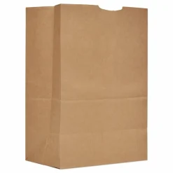 Ross & Wallace Paper Products Grocery Paper Bags, 1/6 BBL Size, Heavy-Duty, 52# Basis Weight, 12" x 7" x 17", Kraft, 500/Bundle