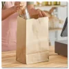 Ross & Wallace Paper Products Grocery Paper Bags, 20# Squat Size, 40# Basis Weight, 8.13" x 5.88" x 12.5", Kraft, 500/Bundle