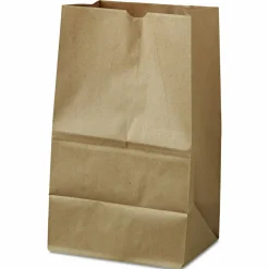 Ross & Wallace Paper Products Grocery Paper Bags, 20# Squat Size, 40# Basis Weight, 8.13" x 5.88" x 12.5", Kraft, 500/Bundle