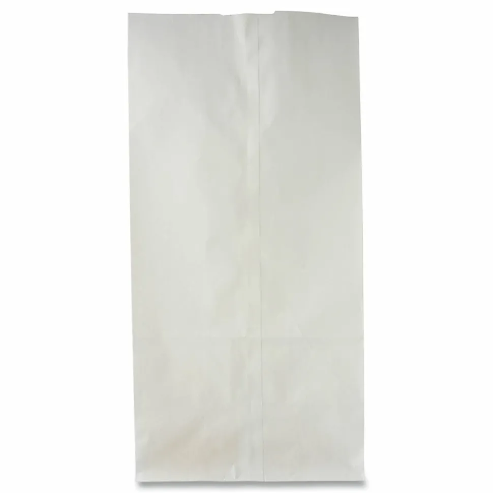 Ross & Wallace Paper Products Grocery Paper Bags, 10# Size, 35# Basis Weight, 7" x 4.38" x 13.75", White, 500/Bundle