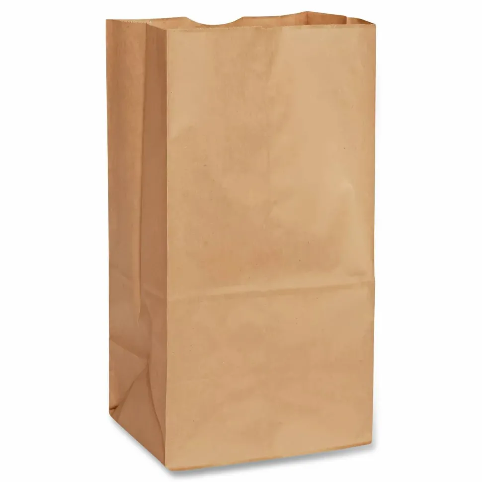 Ross & Wallace Paper Products Grocery Paper Bags, 8# Size, 35# Basis Weight, 6" x 3.88" x 12.5", Kraft, 2,000/Bundle