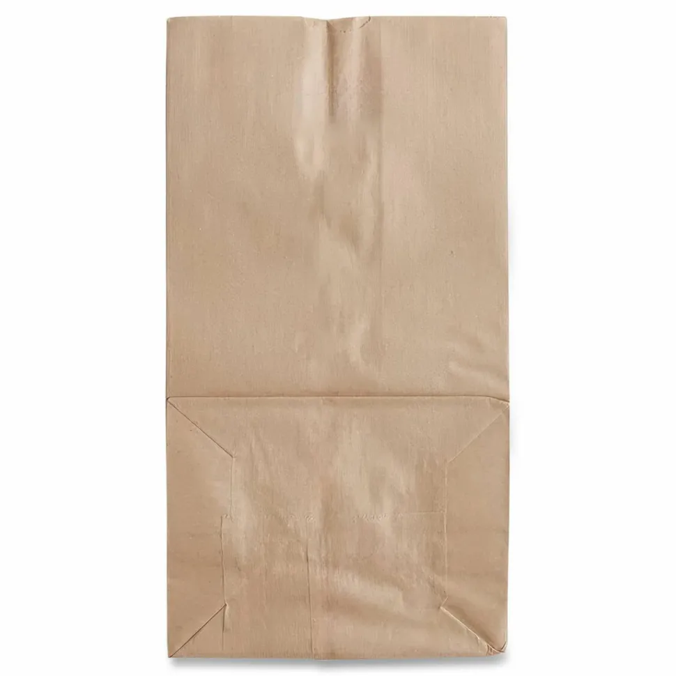 Ross & Wallace Paper Products Grocery Paper Bags, 20# Squat Size, Extra-Heavy-Duty, 60# Basis Weight, 8.13" x 5.88" x 12.5", Kraft, 500/Bundle