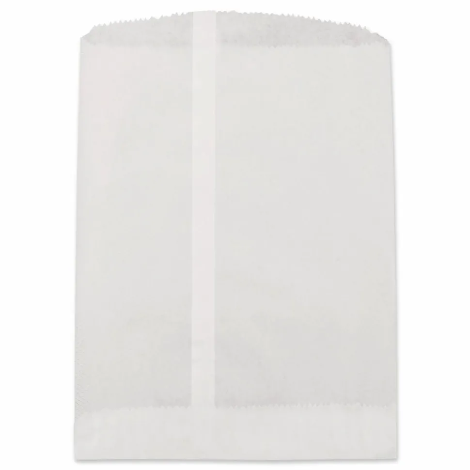 Ross & Wallace Paper Products Grocery Bag, 30# Size, 30# Basis Weight, 7.5" x 10.5", White, 500/Box