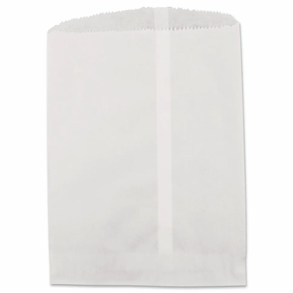 Ross & Wallace Paper Products Grocery Bag, 30# Size, 30# Basis Weight, 7.5" x 10.5", White, 500/Box