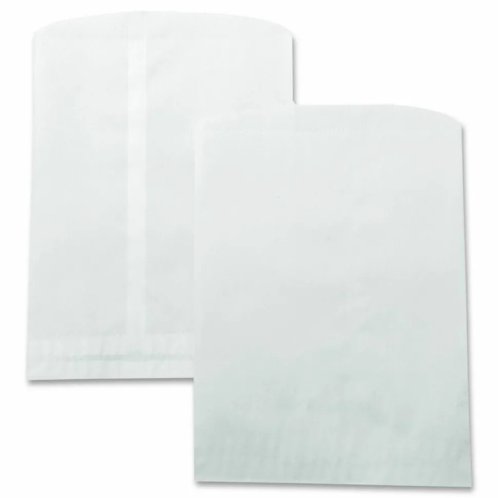 Ross & Wallace Paper Products Grocery Bag, 30# Size, 30# Basis Weight, 7.5" x 10.5", White, 500/Box