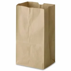 Ross & Wallace Paper Products Grocery Paper Bags, 3# Size, 30# Basis Weight, 4.74" x 2.91" x 8.66", Kraft, 500/Bundle