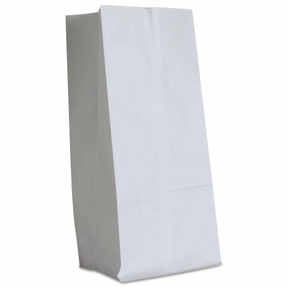 Ross & Wallace Paper Products Grocery Paper Bags, 16# Size, 40# Basis Weight, 7.75" x 4.75" x 16", White, 500/Bundle