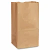 Ross & Wallace Paper Products Grocery Paper Bags, 3# Size, Extra-Heavy-Duty, 50# Basis Weight, 4.74" x 2.91" x 8.66", Kraft, 500/Bundle
