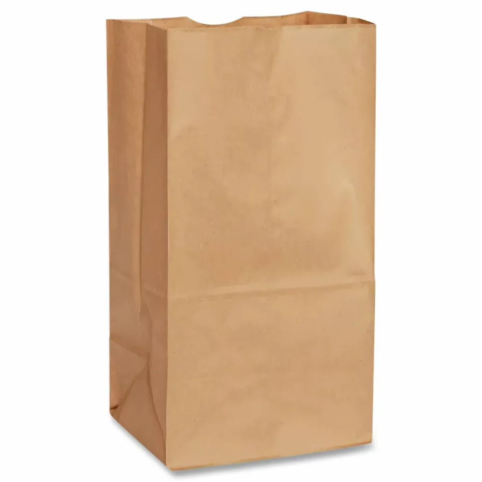 Ross & Wallace Paper Products Grocery Paper Bags, 3# Size, Extra-Heavy-Duty, 50# Basis Weight, 4.74" x 2.91" x 8.66", Kraft, 500/Bundle