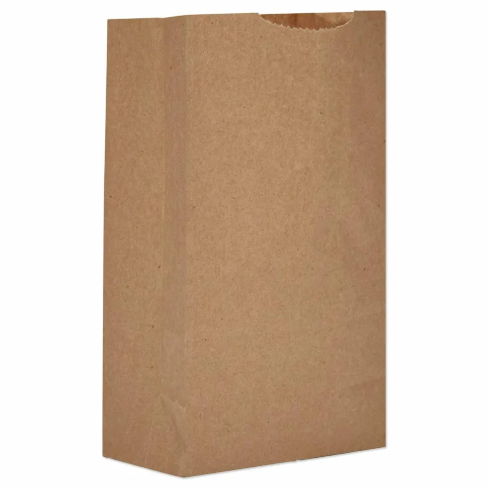 Ross & Wallace Paper Products Grocery Paper Bags, 3# Size, Extra-Heavy-Duty, 50# Basis Weight, 4.74" x 2.91" x 8.66", Kraft, 500/Bundle