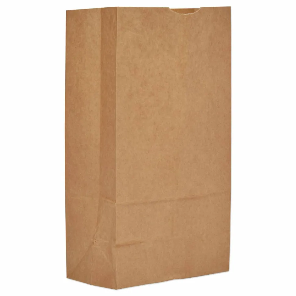 Ross & Wallace Paper Products Grocery Paper Bags, 12# Size, 40# Basis Weight, 7" x 4.38" x 13.75", Kraft, 1,000/Bundle