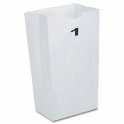 Ross & Wallace Paper Products Grocery Paper Bags, 1# Size, 30# Basis Weight, 3.5" x 2.25" x 6.63", White, 500/Bundle