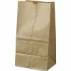 Ross & Wallace Paper Products Grocery Paper Bags, 25# Squat Size, 40# Basis Weight, 8.25" x 5.25" x 16.13", Kraft, 500/Bundle