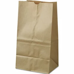 Ross & Wallace Paper Products Grocery Paper Bags, 25# Squat Size, 40# Basis Weight, 8.25" x 5.25" x 16.13", Kraft, 500/Bundle