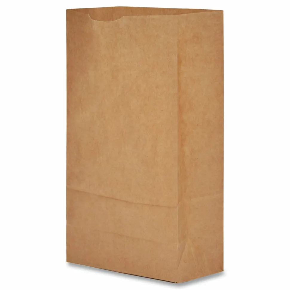 Ross & Wallace Paper Products Grocery Paper Bags, 6# Size, 35# Basis Weight, 5.88" x 3.63" x 11", Kraft, 500/Bundle