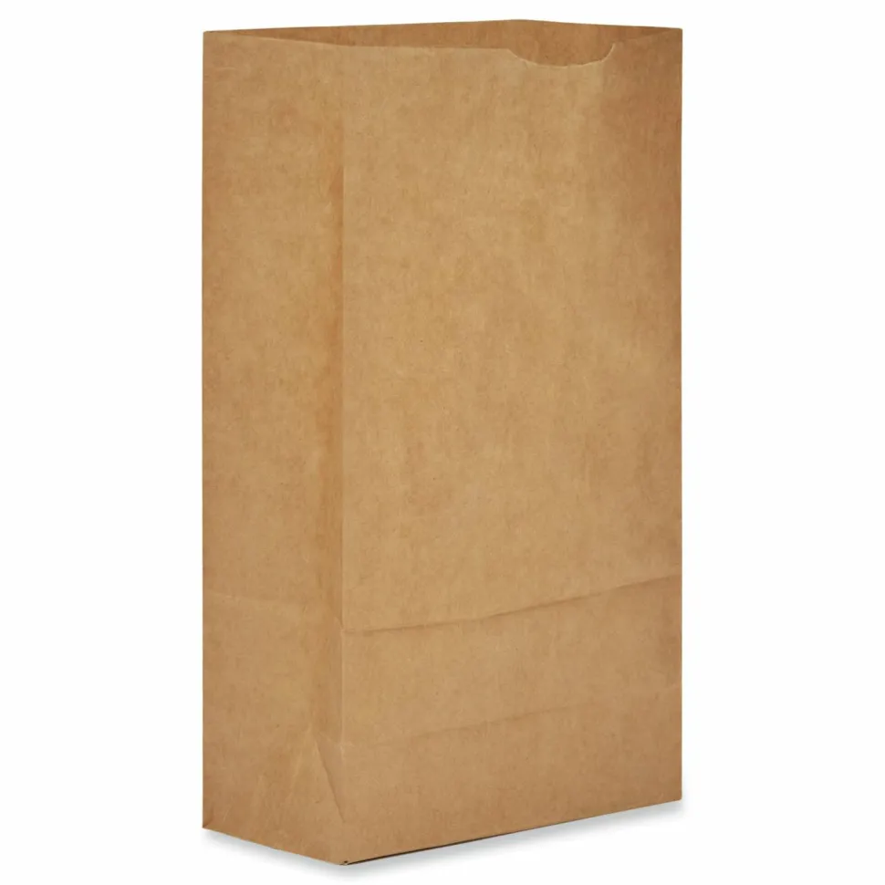 Ross & Wallace Paper Products Grocery Paper Bags, 6# Size, 35# Basis Weight, 5.88" x 3.63" x 11", Kraft, 500/Bundle